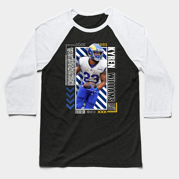 Kyren Williams Paper Poster Version 10 Baseball T-Shirt by art.Hamdan